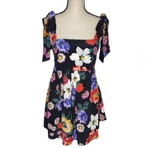 Yumi Kim Hope Top Eternal Sunshine Floral Tie Shoulders Silky Dress Size M